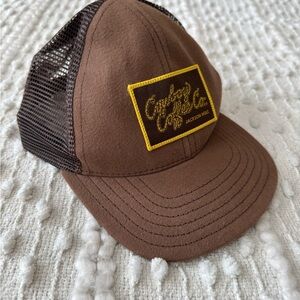 Brown cowboy coffee hat